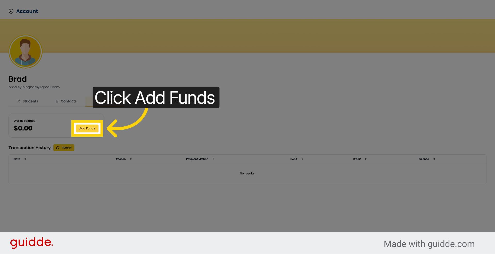 Add Funds To Account