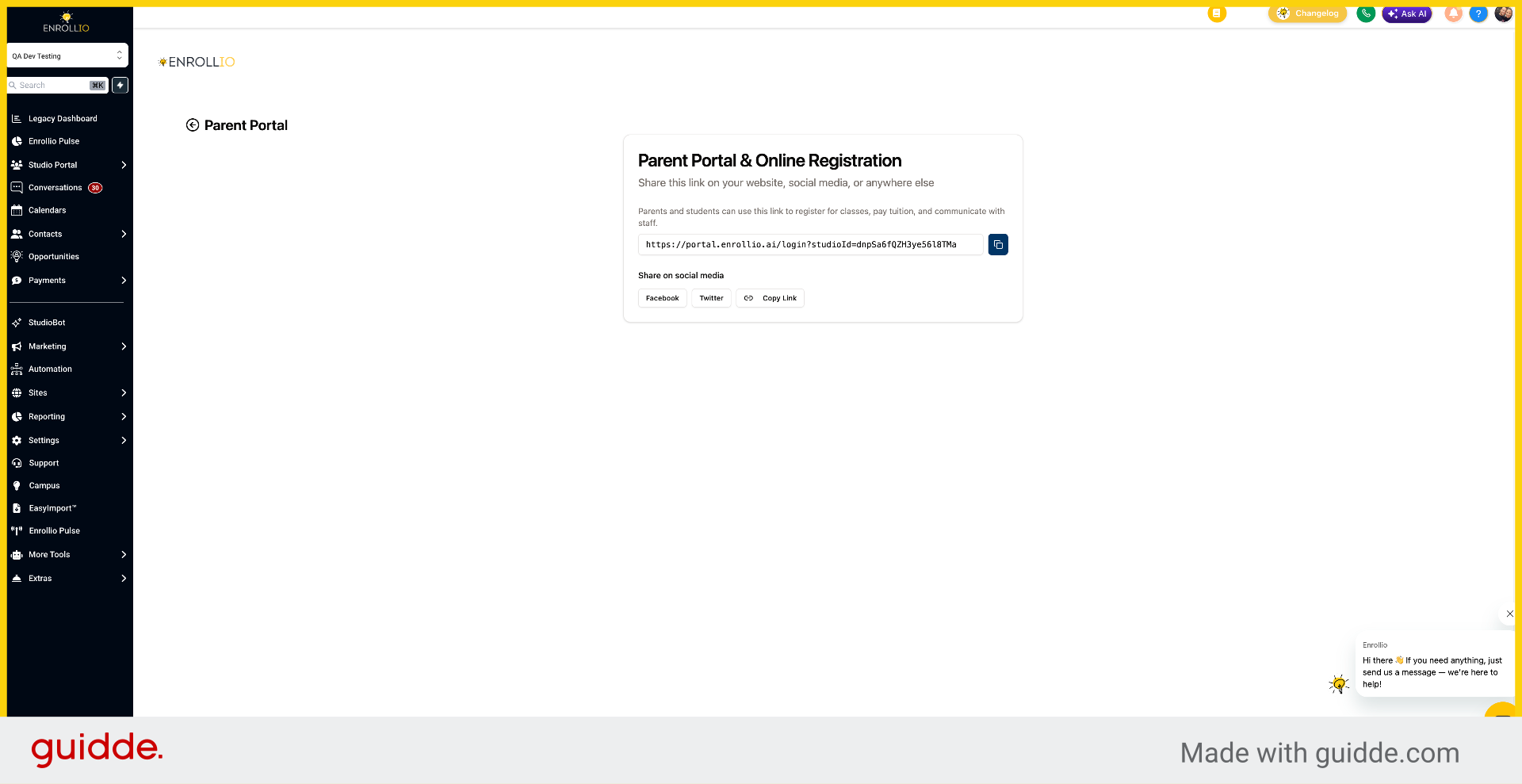 Access Password Reset Section