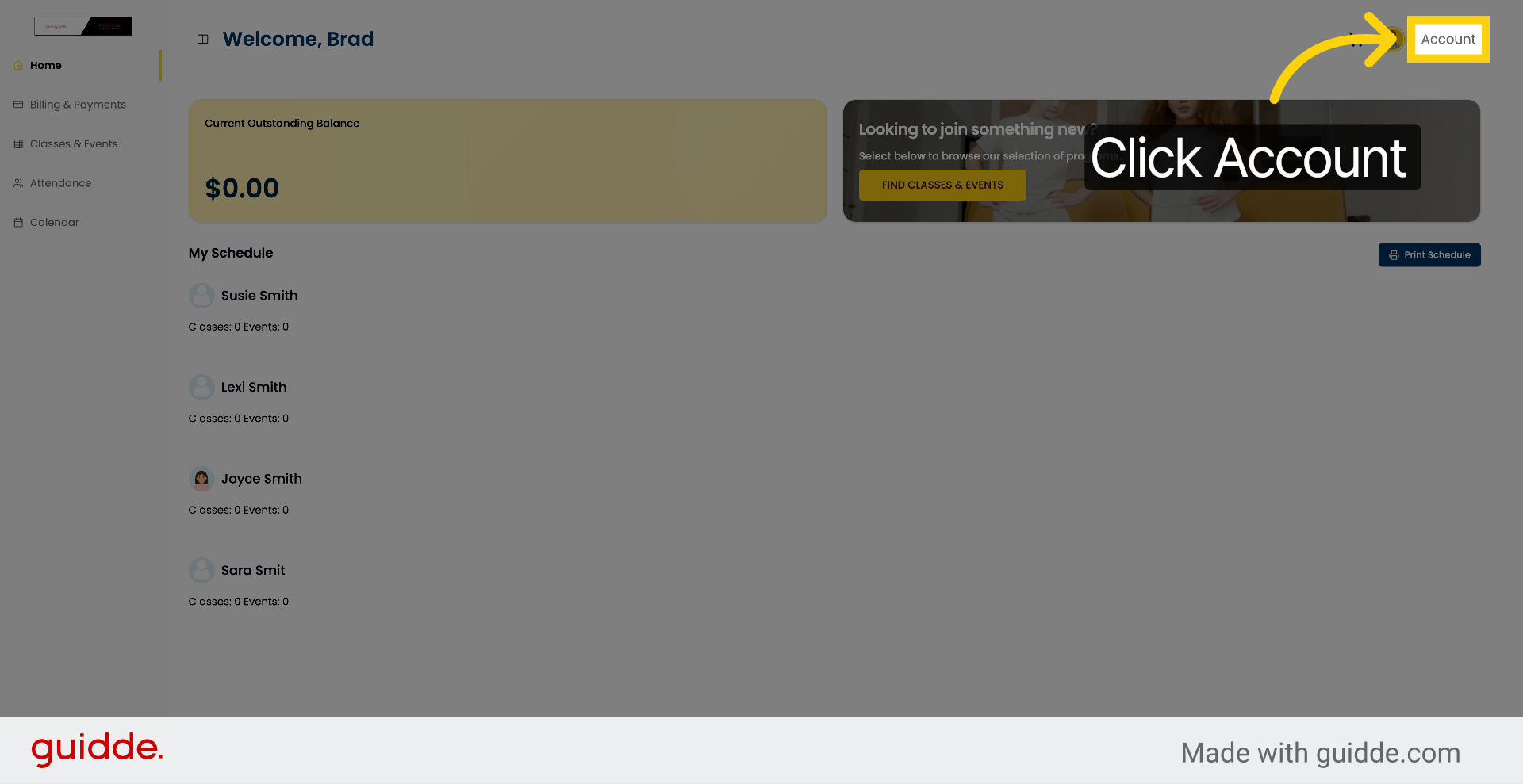 Access Account Settings