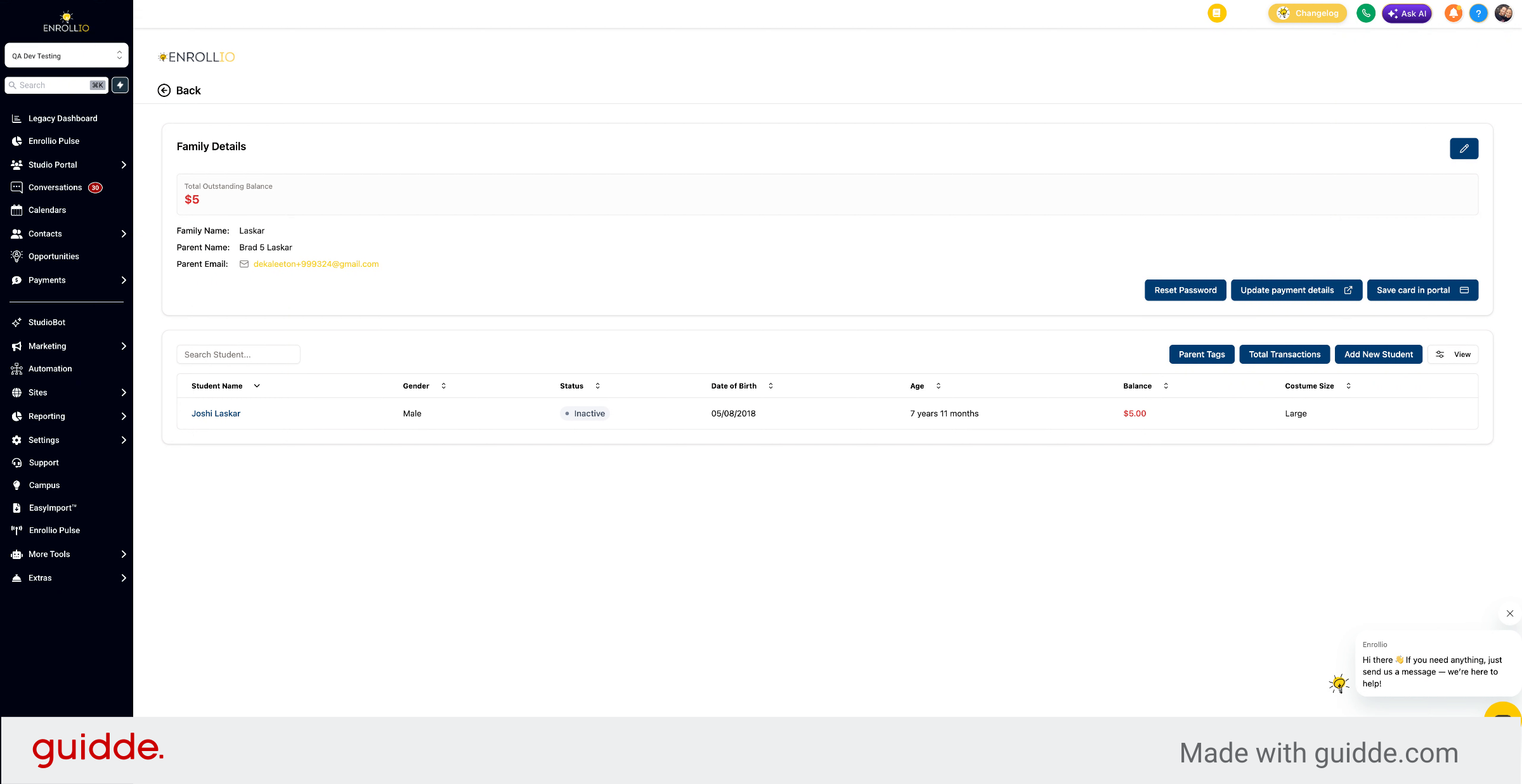 Modify Payment And Billing Details
