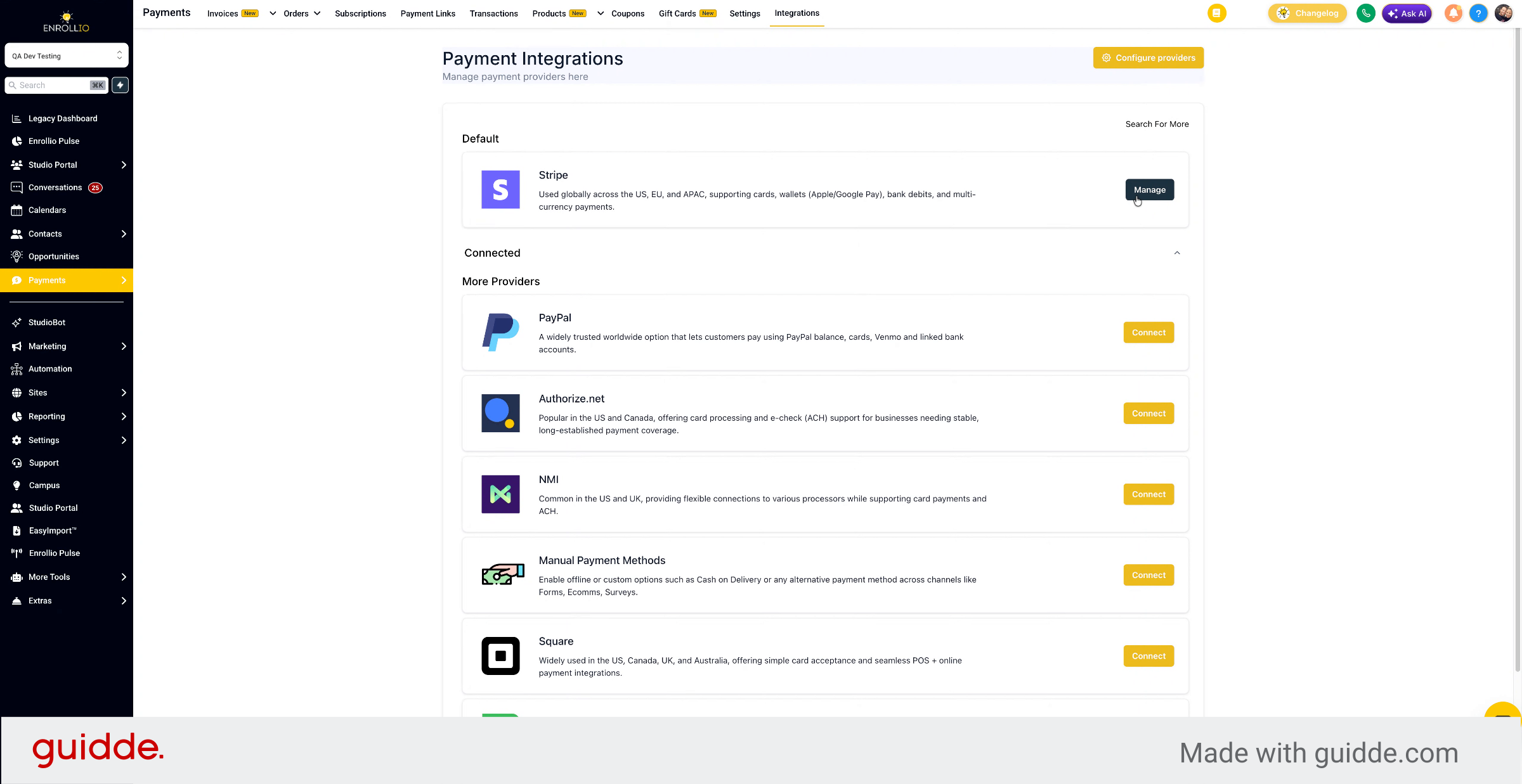 Connect Stripe Account