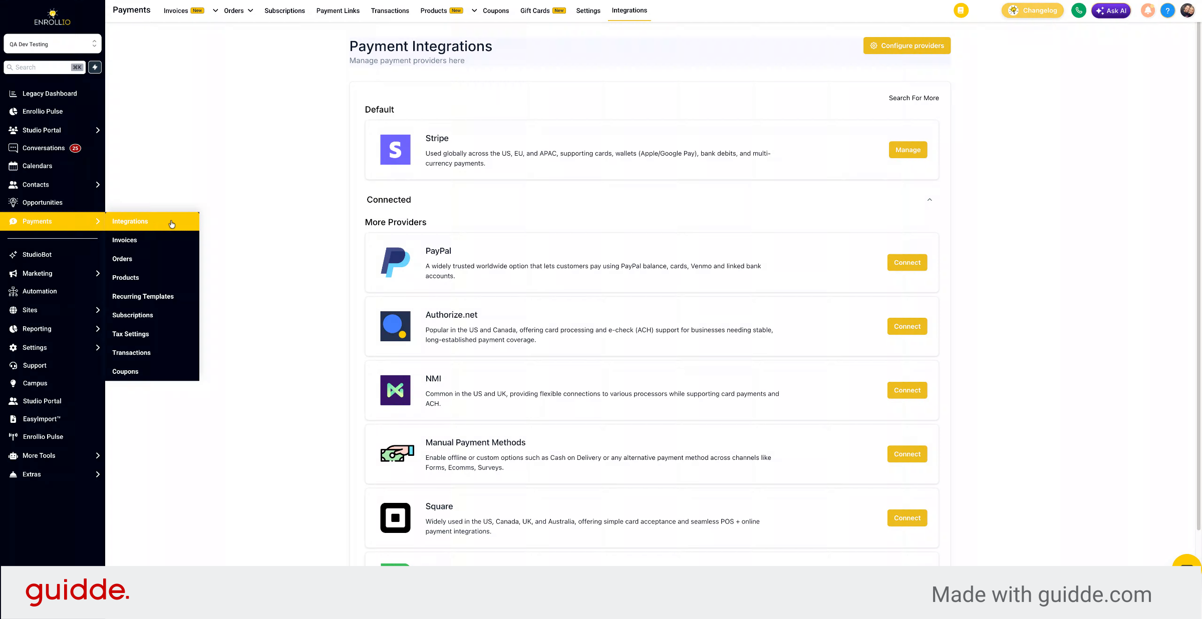 Check Stripe Connection Status