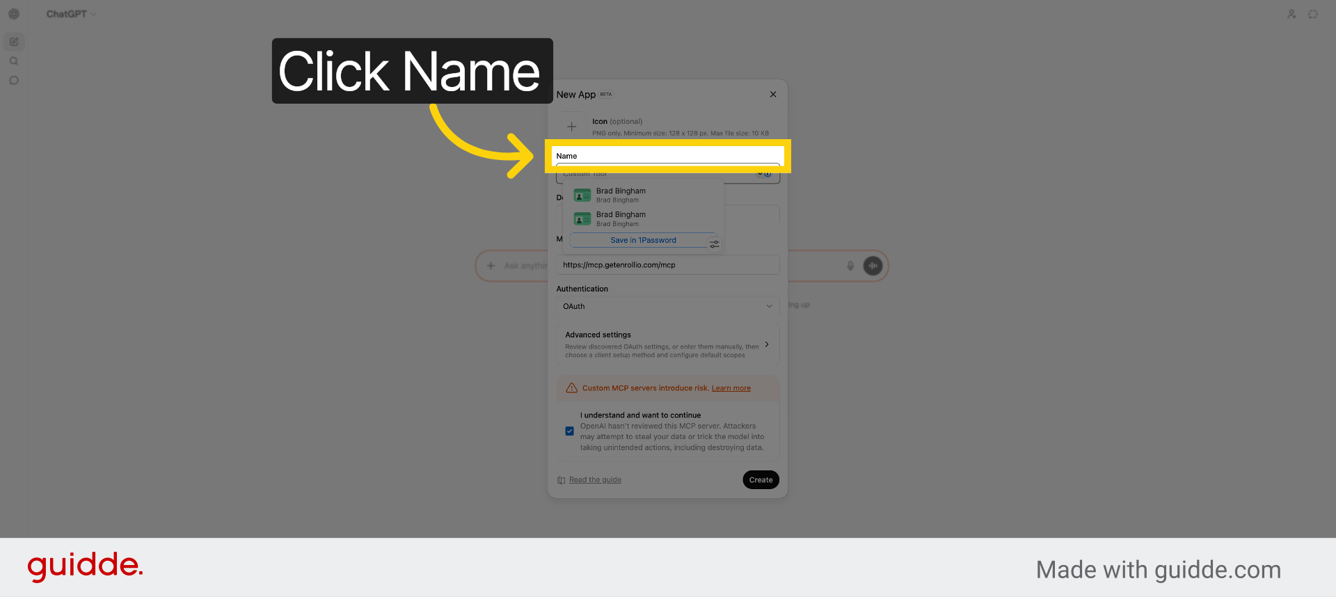 Select Name Field Again