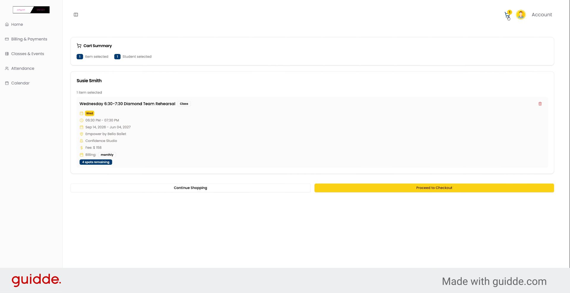 Proceed To Checkout