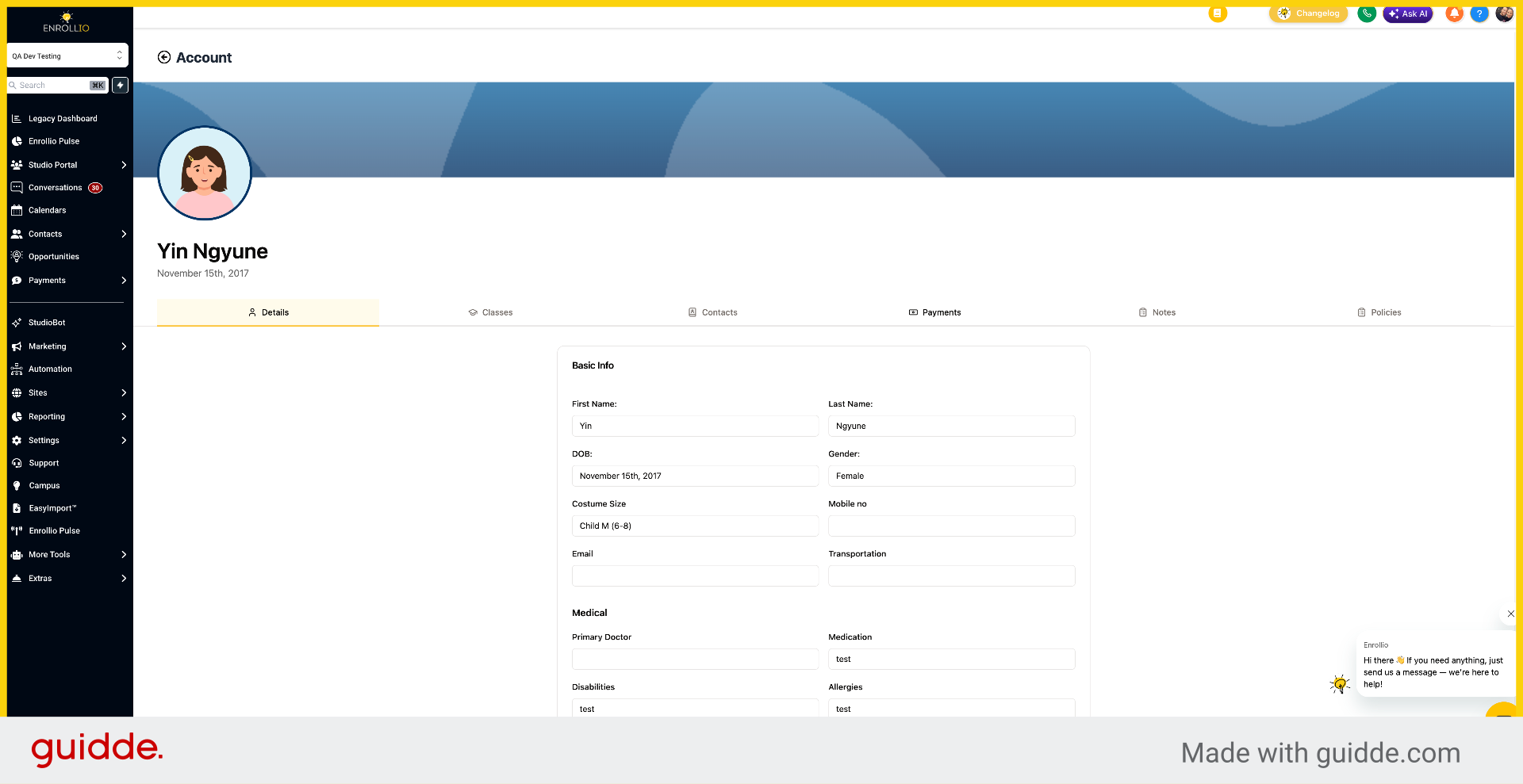 Open Payments Tab