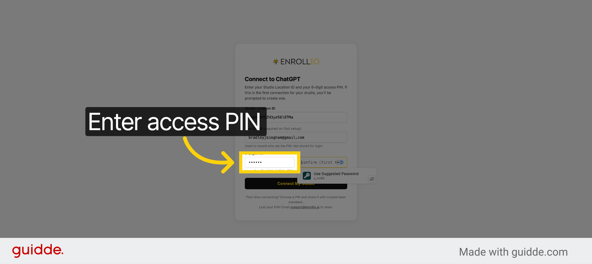 Enter Access PIN
