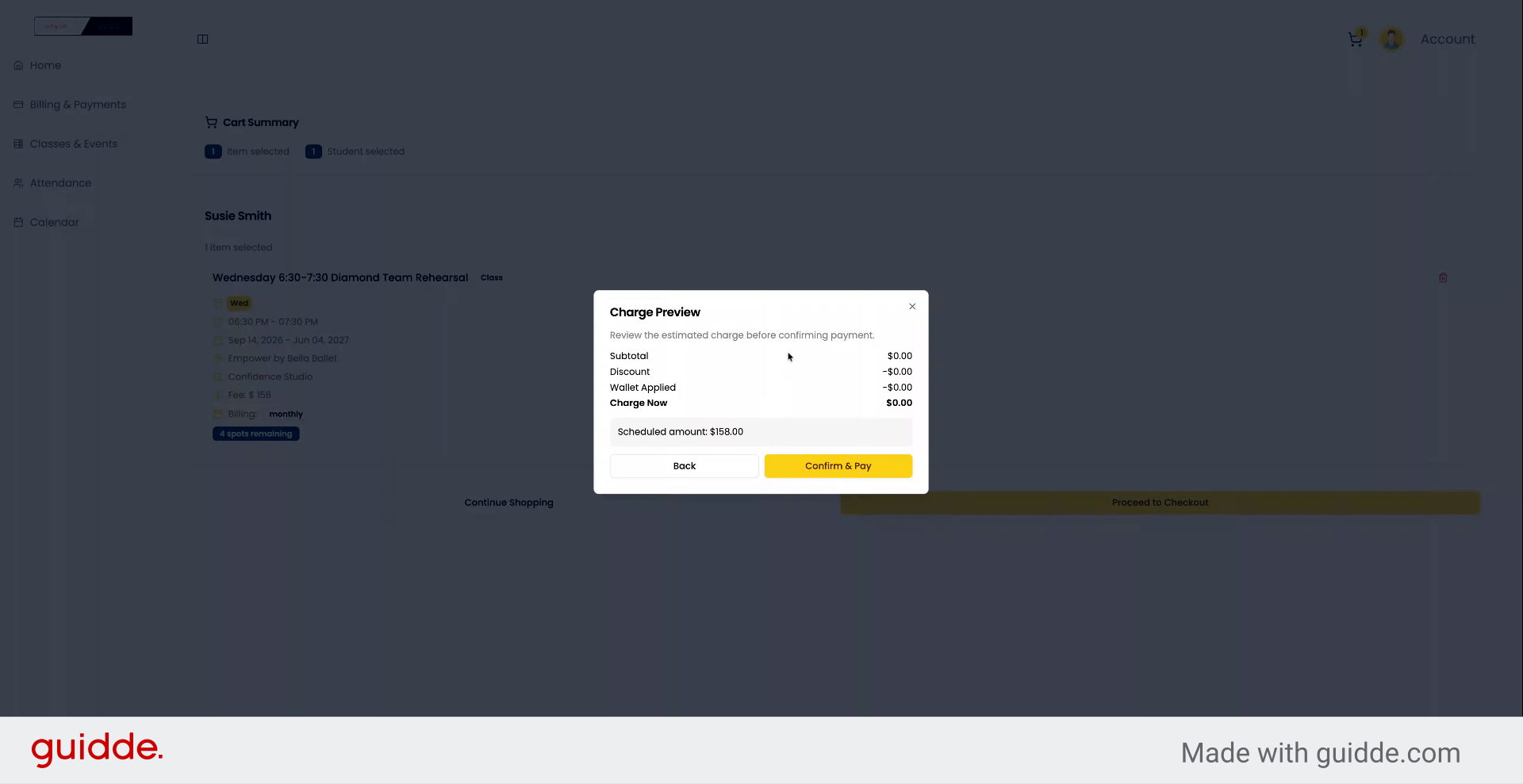 Review Payment Amounts And Confirm