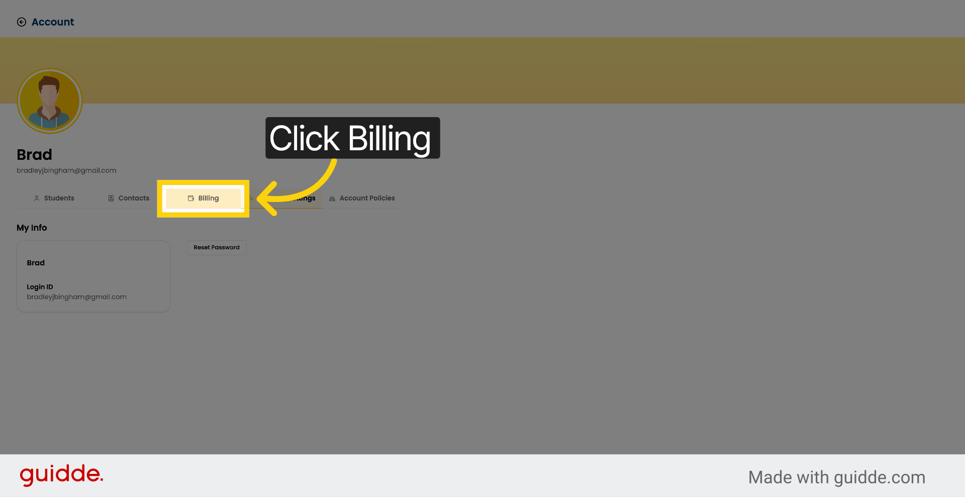 Return To Billing Section