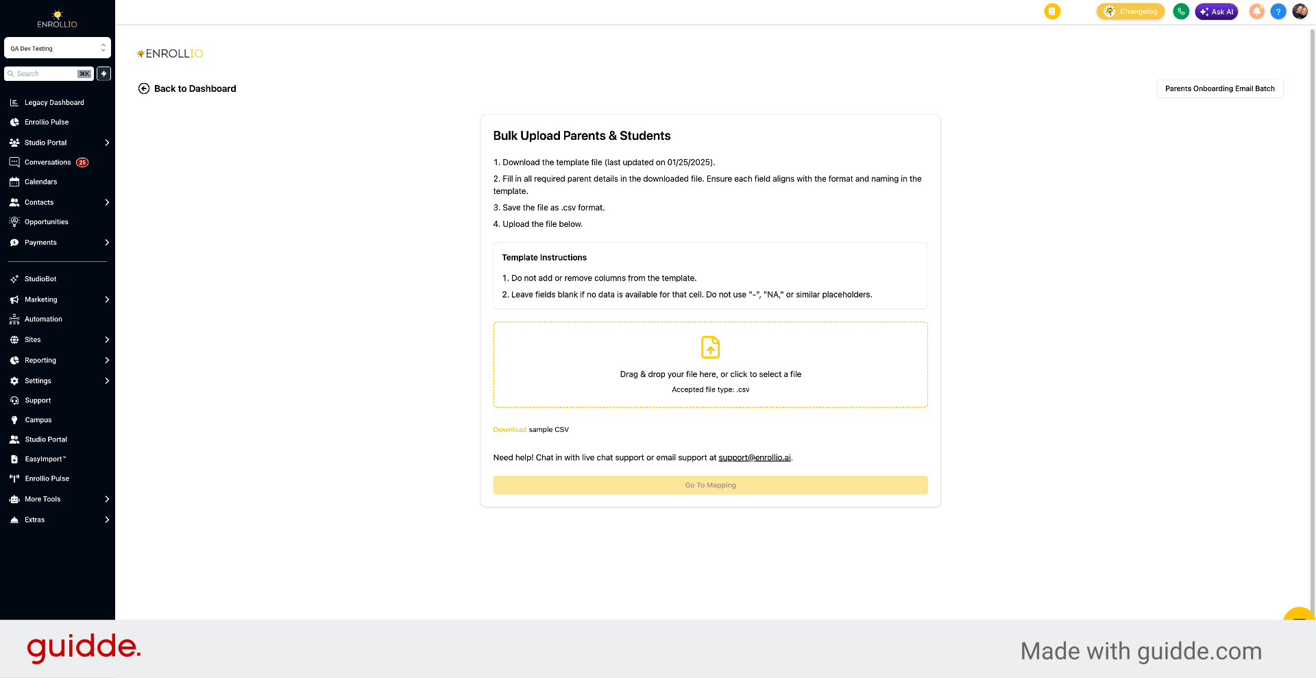 Return to Enrollio Portal