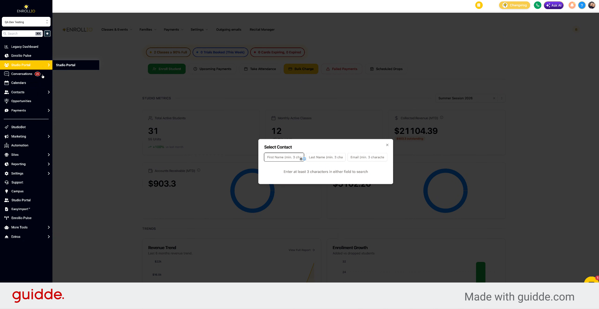 Select Existing CRM Contact